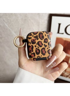 For AirPods 4 Headphone Set Creative Makeup Mirror For Apple1/2/3 Generation Pro2 Bluetooth Mobile Phone Bracket Simple-Colour:Cosmetic Mirror + Stand Hard Case - Black Leopard Print-Model:Airpods 1/2 Generation (protective Case)
