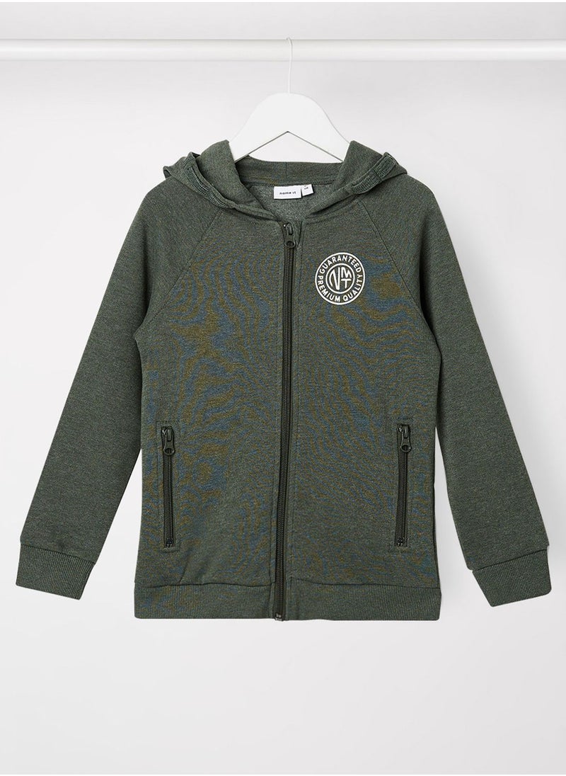 NAME IT - Kids Logo Print Hoodie - Image 1