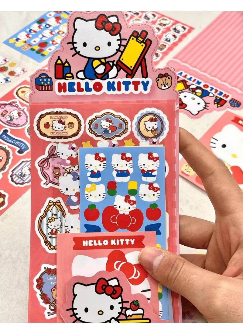 Kağıt Gemi Dükkan Paper Ship Shop Sanrio Hello Kitty Character 6 Sheets Sticker Bullet Journal Decal