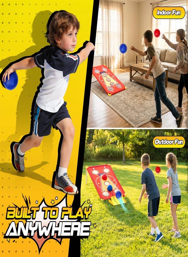 CWLAKON 3 in 1 Cornhole Board Set Arcade Roll and Score & Bean Bag Toss & Ball Toss Game, Outdoor Carnival Party Corn Hole Outside Toys for Kids Adults, Yard Backyard Field Day Camping Family Reunion Game - Image 5