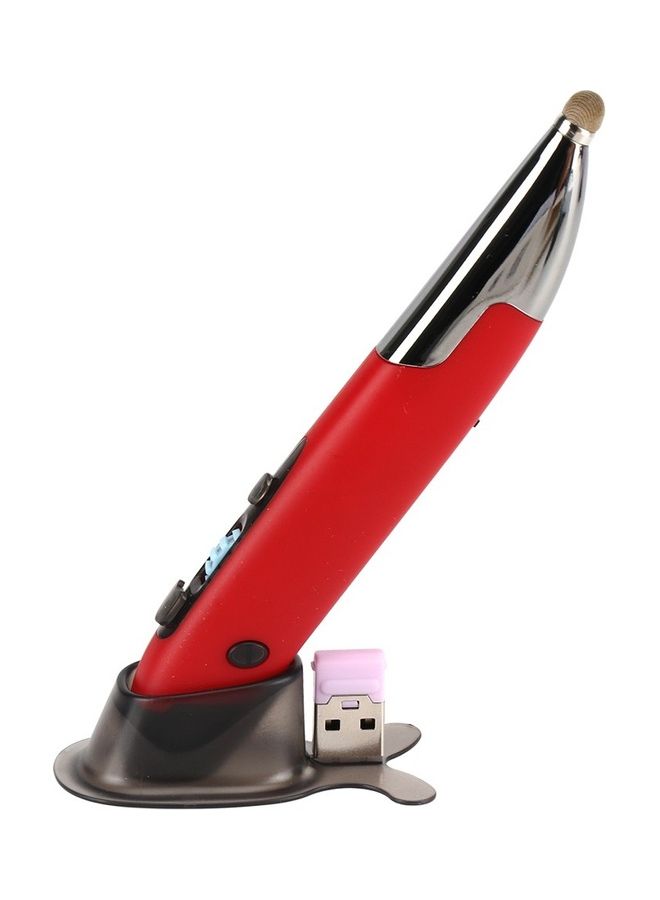 NIBEMINENT Three Mode Wireless Optical Pen Mouse Red - Image 3
