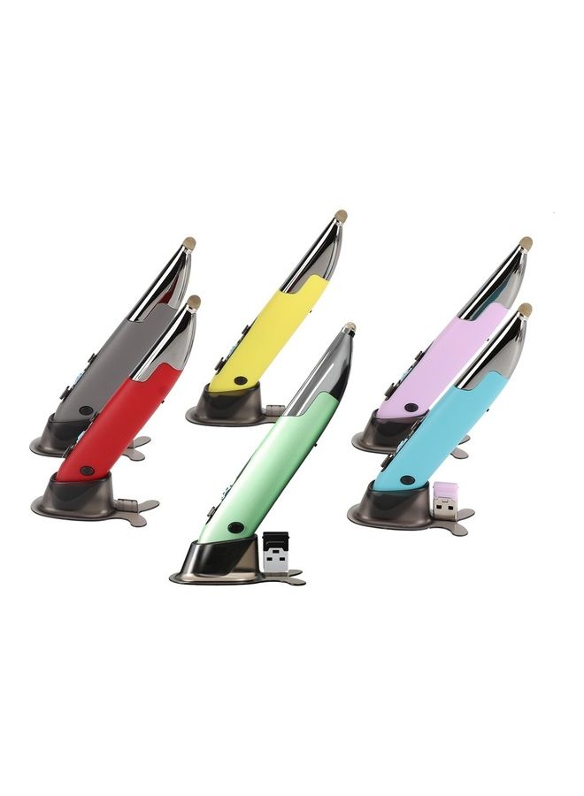 NIBEMINENT Three Mode Wireless Optical Pen Mouse Red - Image 2