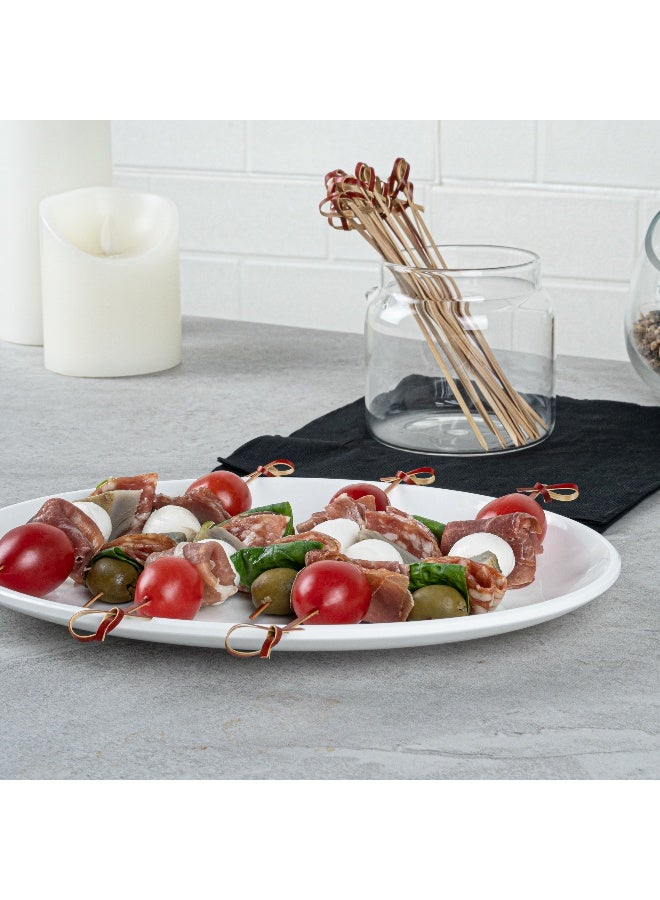 Restaurantware 6 Inch Knotted Bamboo Skewers, 1000 Sturdy Disposable Bamboo Food Picks - Sturdy, Looped Knot, Brown Bamboo Appetizer Picks, Sustainable, For Serving Appetizers and Cocktail Garnishes - Image 4