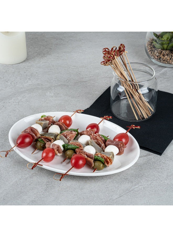 Restaurantware 6 Inch Knotted Bamboo Skewers, 1000 Sturdy Disposable Bamboo Food Picks - Sturdy, Looped Knot, Brown Bamboo Appetizer Picks, Sustainable, For Serving Appetizers and Cocktail Garnishes - Image 3