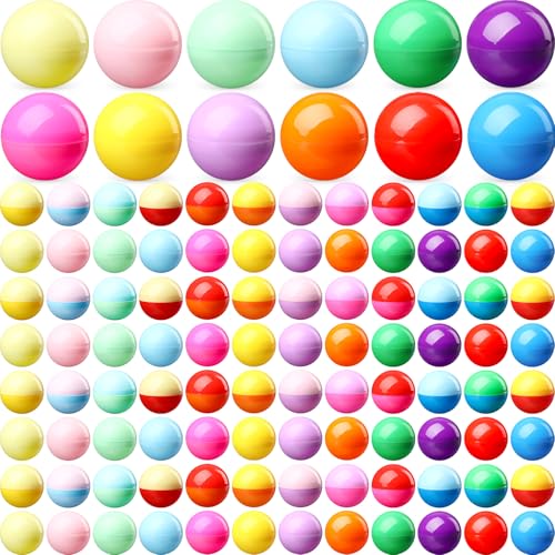 MiniInflat 300 Pcs 2 Inch Empty Vending Machine Capsules Colored Round Capsules Toy Bulk Gumball Machines Plastic Balls Small Plastic Containers for Easter Party Favor Themed Gift Novelty Color - Image 1