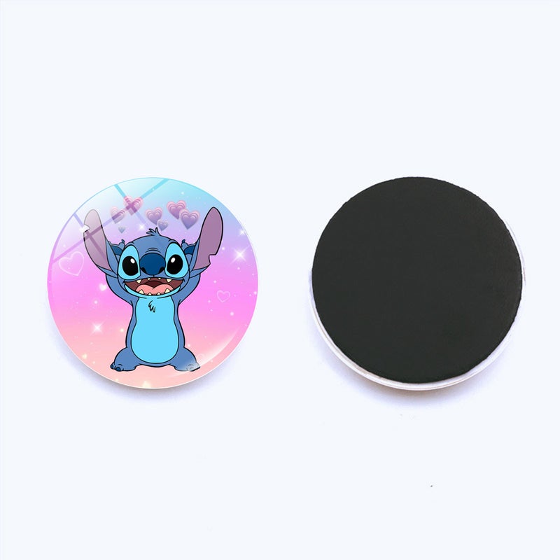 Star Baby Stitch Refrigerator Sticker Crystal Glass Soft Magnetic Sticker Refrigerator Door Home Decorations 25Mm - Image 4