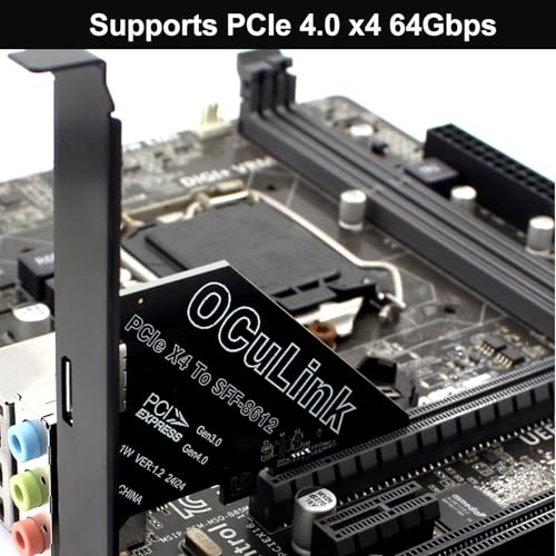 OwlTree PCIe 4.0 x4 64Gbps Compatible with OCuLink SFF-8612 SFF-8611 External GPU eGPU Riser Card for Mini PC - Image 2