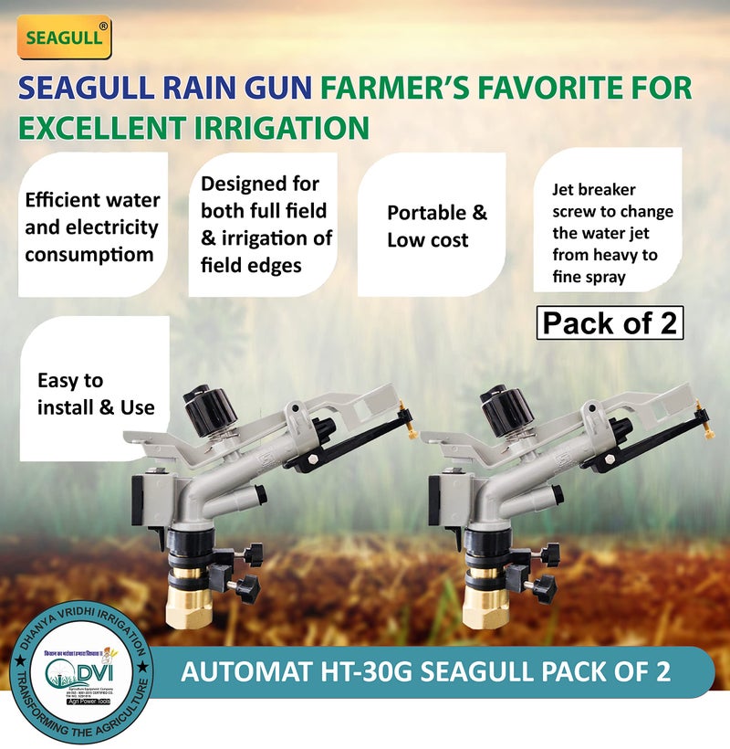 AUTOMAT Irrigation Sprinkler RAINGUN for Farms and Agricultural Lands (1 INCH Seagull RAINGUN Pack of 2) - Image 5
