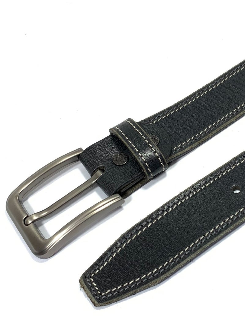 Classic Milano Genuine Leather Belt Men - Semi-Casual Men's Belts & Party Wear Belts for men, Casual Outfits Man Belt, Gifts - Men’s Leather Belt for Men - Image 3