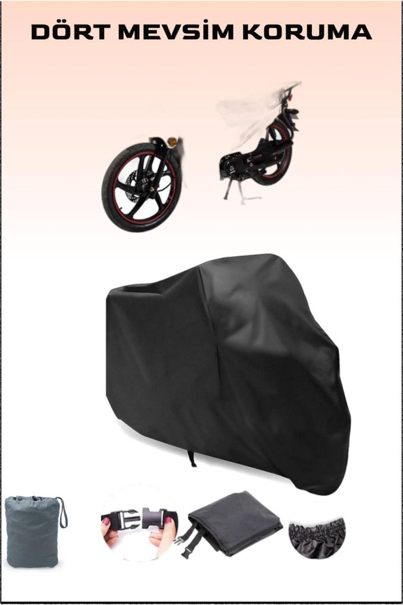 Breen Arora Ar 50-50 Hurricane Compatible Black Motorcycle Canvas, Engine Cover - Image 1