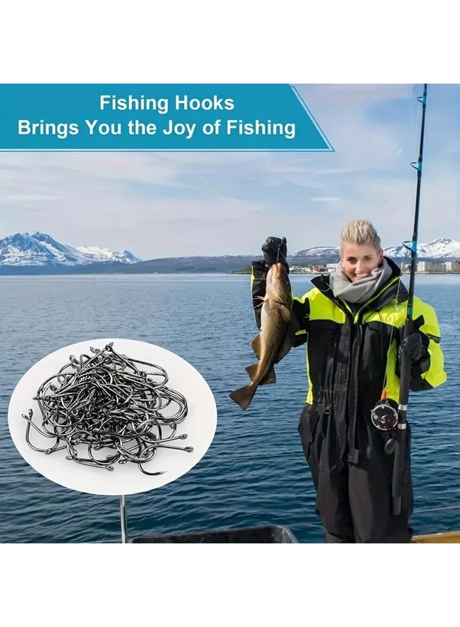 100pcs Stainless Steel Fishing Hooks For Shellfish Squid Crucian Carp And More - Image 3