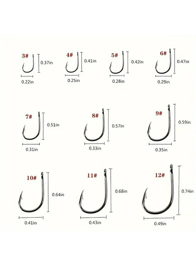 100pcs Stainless Steel Fishing Hooks For Shellfish Squid Crucian Carp And More - Image 4