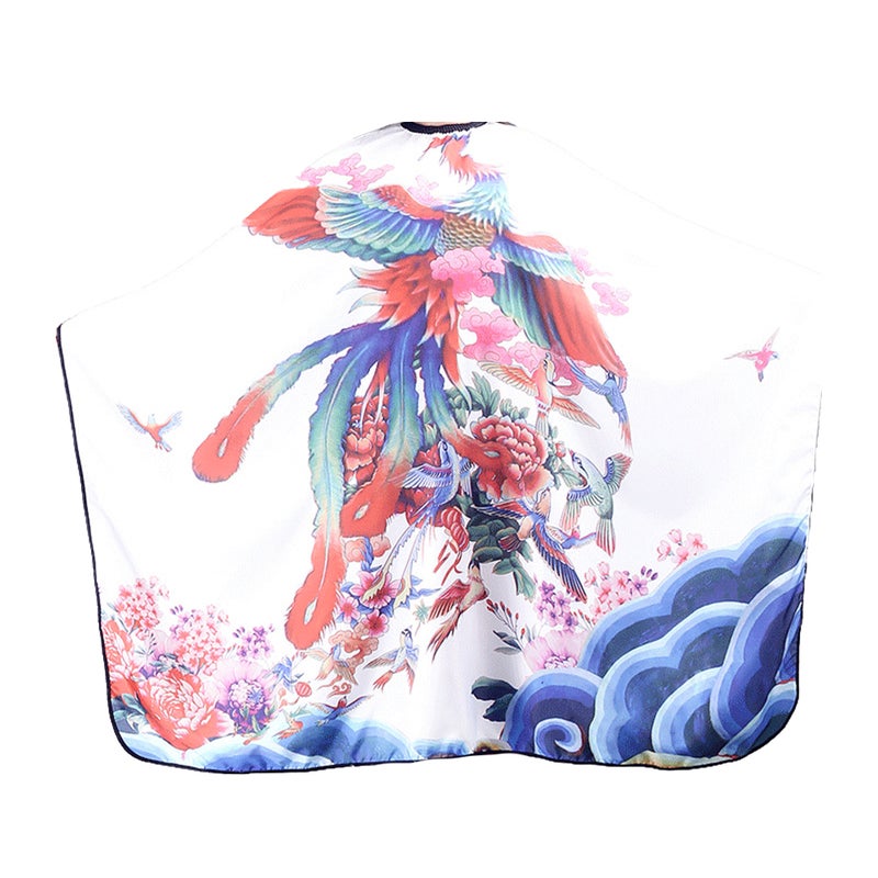 1Pc Chinoiserie Adults Salon Apron Barber Shawl Hair Cutting Cape Colorful Printing Hairdressing Cape Hair Salon Barber Shop Supplies - Image 1