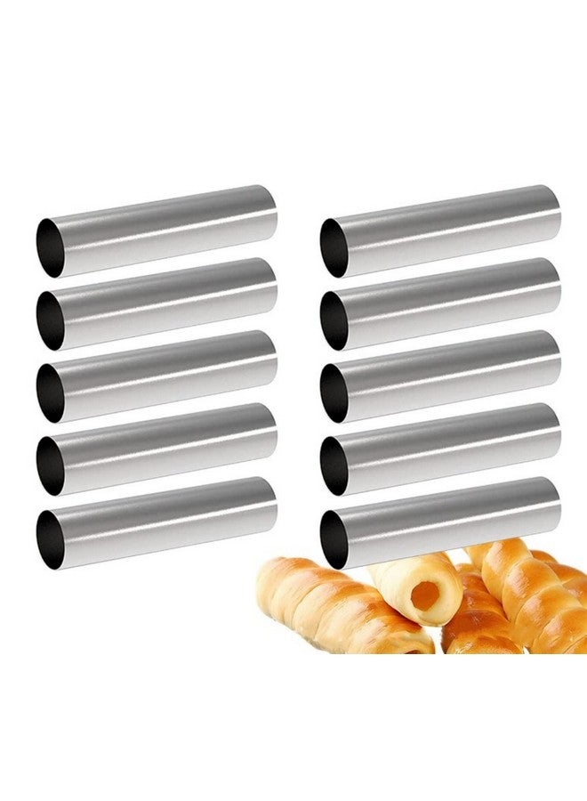 Joyeee 16 Pack Cannoli Tubes Molds Set, With 4.7 Inch Non Stick Cannoli Tubes Large, Reusable Piping Bag, Brush and Stainless Steel Tips, Cannoli Forms Kit for Croissant Shells Cream Roll Baking - Image 2