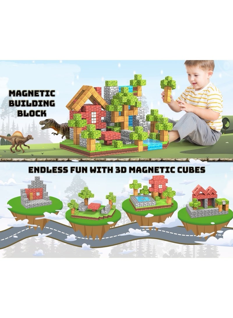 100PCS Magnetic Blocks，building blocks，STEM Educational Toy for Kids(Age 3-12),Safe ABS Non-Toxic DIY Construction ,2cm Magnet Cubes，National Day Deals - Image 3
