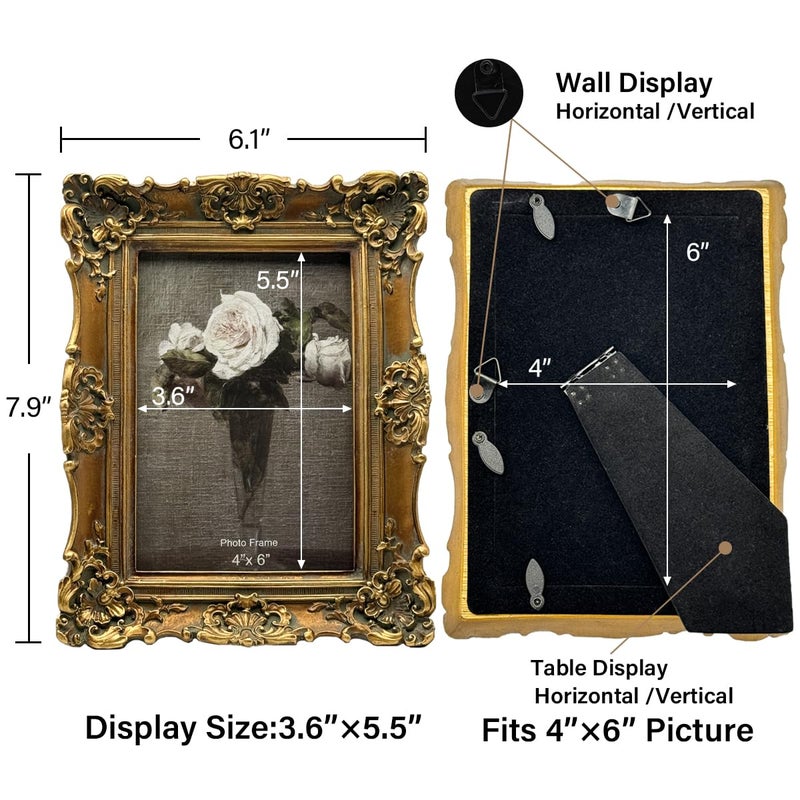 سيسو Cisoo 4x6 عتيقة الصورة إطار عتيقة عتيقة برونزية - Image 5