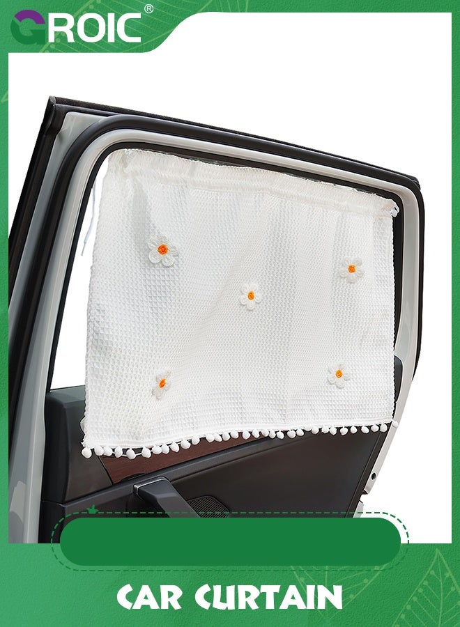 GROIC 2PCS Car Window Sun Shades for Side Window,Car Sun Shades for Kids and Baby, Car Sun Shade Side Window, Car Shades for Front Windows, Car Back Window Sun Shade Covers,Strong Magnetic Sunshade Curtains - Image 1