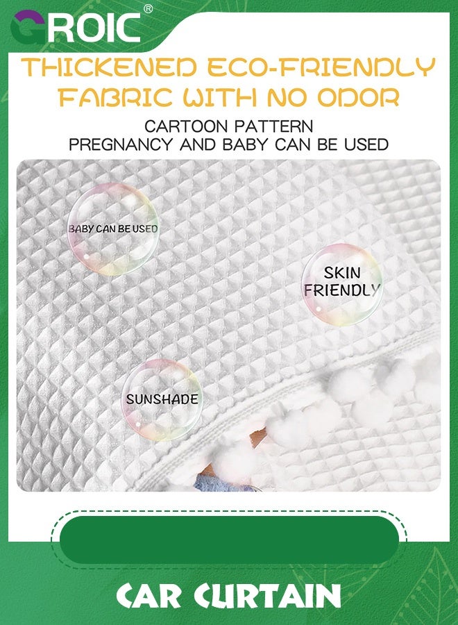 GROIC 2PCS Car Window Sun Shades for Side Window,Car Sun Shades for Kids and Baby, Car Sun Shade Side Window, Car Shades for Front Windows, Car Back Window Sun Shade Covers,Strong Magnetic Sunshade Curtains - Image 5