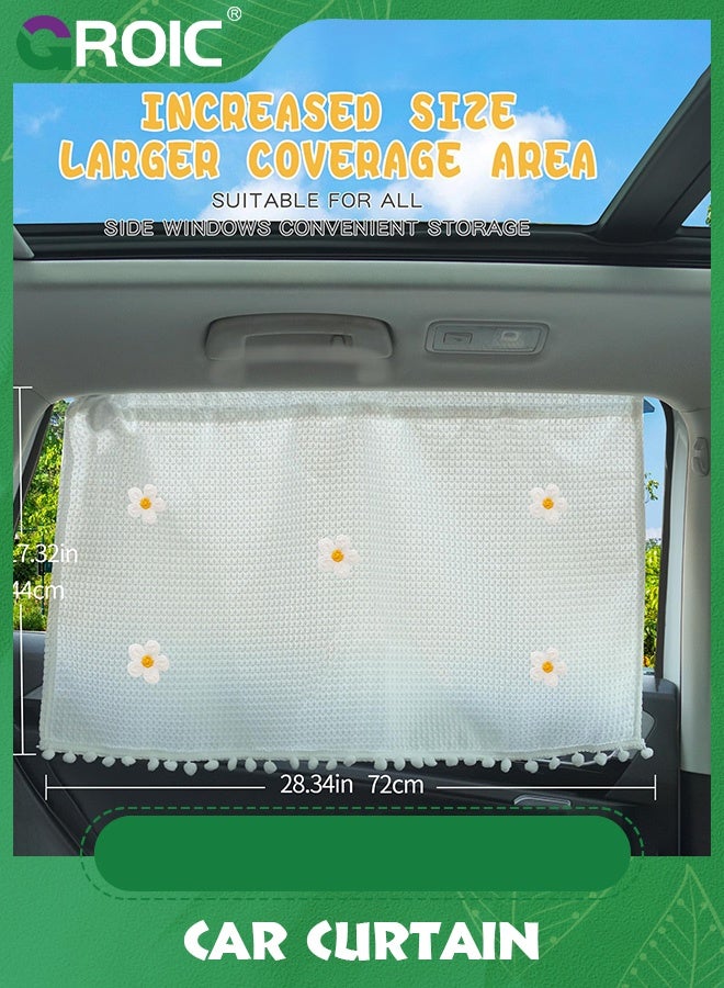 GROIC 2PCS Car Window Sun Shades for Side Window,Car Sun Shades for Kids and Baby, Car Sun Shade Side Window, Car Shades for Front Windows, Car Back Window Sun Shade Covers,Strong Magnetic Sunshade Curtains - Image 3