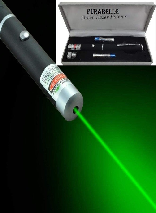 Purabelle Green Multipurpose Laser Light Disco Pointer Pen Beam with Adjustable Antena Cap to Change Project Design for Presentation for Kids Toy-(Green) - Image 2