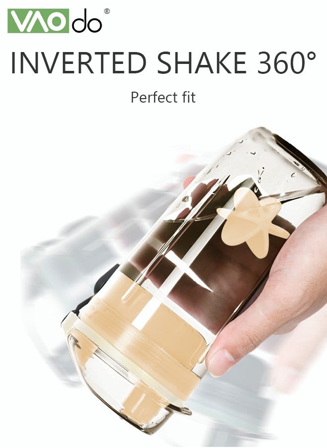 VAOdo Sports Water Cup Milkshake Protein Powder Mixing Cup Thickened Cup Wall With Handbag Water Cup 400ml  - Image 5