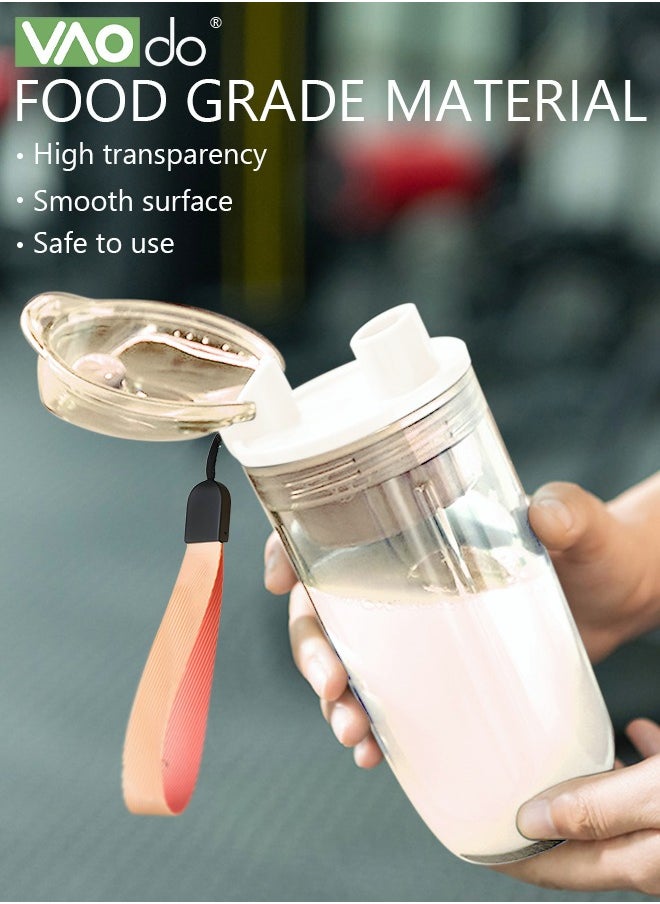 VAOdo Sports Water Cup Milkshake Protein Powder Mixing Cup Thickened Cup Wall With Handbag Water Cup 400ml  - Image 3