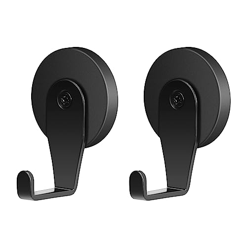 FYY Magnetic Wreath Hanger, 2 Pack Heavy Duty Magnets with Hook for Refrigerator, Christmas Decoration Magnetic Hooks for Metal Front Door, Cruise Hook Hanger for Hanging Cabins Grill Coat Pattern 1 - Image 1