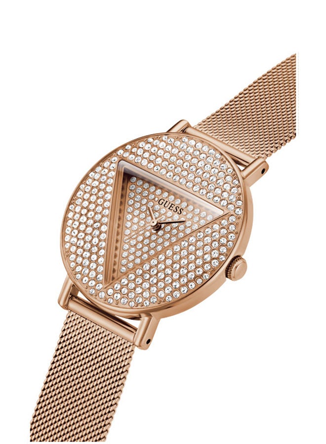 GUESS Women Analog Round Stainless Steel Mesh Watch GW0477L3 - 36 mm - Image 4