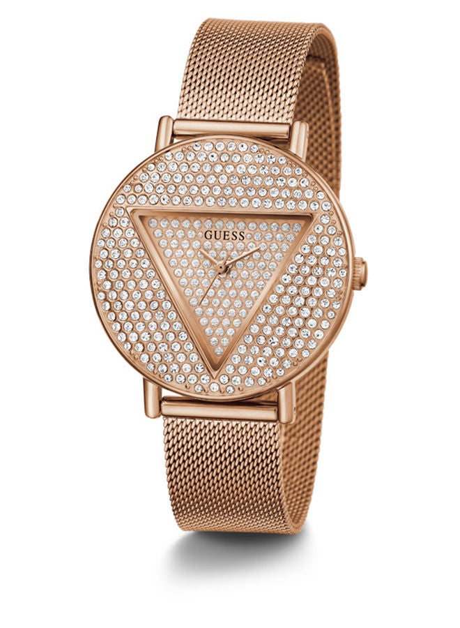 GUESS Women Analog Round Stainless Steel Mesh Watch GW0477L3 - 36 mm - Image 5
