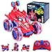 Givzan Spider RC Car for Kids 4WD Remote Control Stunt Car with 360 Flip Fast Monster Crawler Toy with LightUp Wheels Rechargeable RC Vehicle Gift for Boys Ages 312 - Image 2