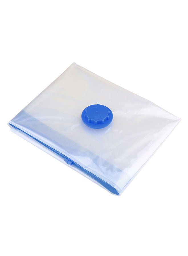 NIBEMINENT Vacuum Seal Plastic Storage Bag Clear/Blue 24.5 x 18 3centimeter - Image 1