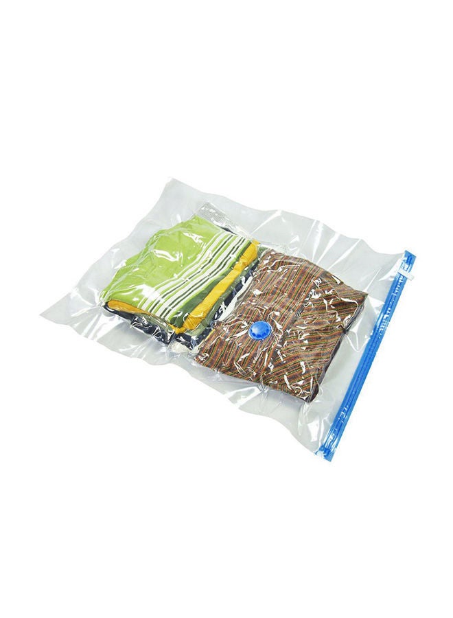 NIBEMINENT Vacuum Seal Plastic Storage Bag Clear/Blue 24.5 x 18 3centimeter - Image 5