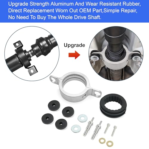 Camotokiit Upgrade CHR03A0 Driveshaft Center Support Carrier Bearing Compatible with Dodge WD Durango,Jeep WK2 Grand Cherokee 2011-2023 Replace 52853646AE 52853646AC 52853646AF Sliver - Image 5