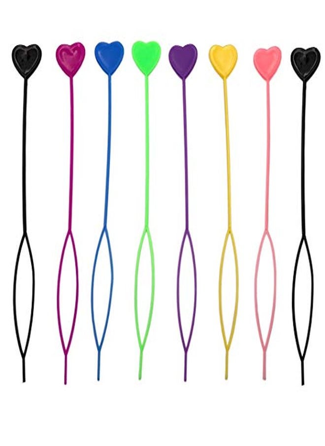 Messen Ool Plastic Quick Beader For Loading Beads Ponytail Maker Styling Tool (8 Pcs7 Colors)  - Image 1