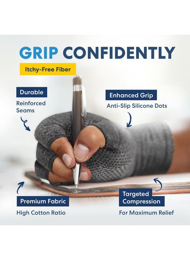 Dr. Frederick's Original Grippy Arthritis Gloves for Women & Men - Anti-Slip Compression Gloves for Arthritis Pain Relief - Medium - Image 1