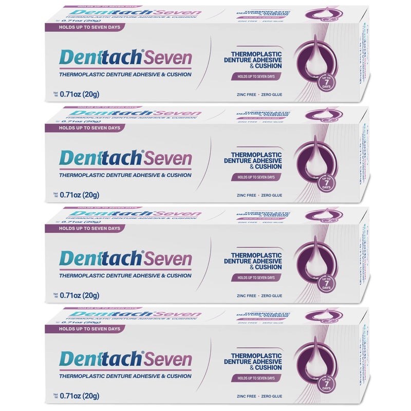 Denttach Seven Denture Adhesive, Thermoplastic Denture Cushion and Reliner, Upper and Lower Denture Comfort for Up to 7 Days, Zero Glue, Zinc Free (2) - Image 1
