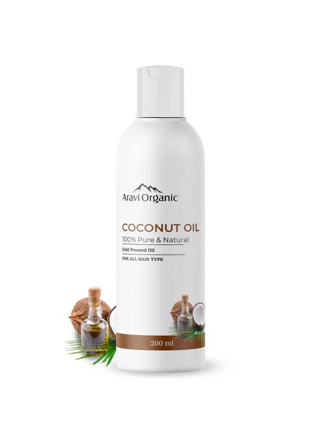 Aravi Organic 100% Pure Rosemary Essential Oil, Cold Pressed Coconut Oil, And Castor Oil For Hair Growth, Hair Fall Control And Skin Care & Moisturing - For Women And Men (Pack Of 2-200 Ml & 15 Ml)  - Image 5