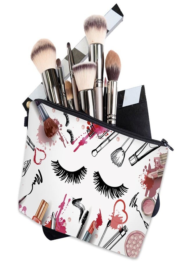 Deanfun Makeup Case Small, Cosmetic Zipper Bag Waterproof for Purse Mini, Women Cute Traveling Accessories Pouch for Ladies Thanksgiving Christmas Gifts(D2-55243) - Image 3