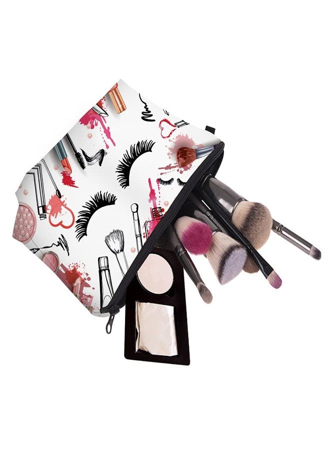 Deanfun Makeup Case Small, Cosmetic Zipper Bag Waterproof for Purse Mini, Women Cute Traveling Accessories Pouch for Ladies Thanksgiving Christmas Gifts(D2-55243) - Image 5