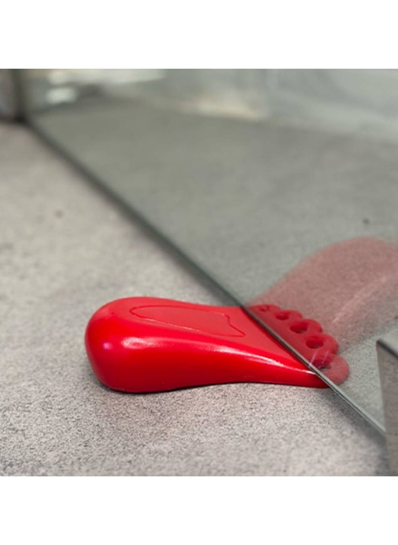 terrain Terra Play Door Stopper - Foot Shaped - For Homes, School, Nurseries & More (Red)  - Image 2