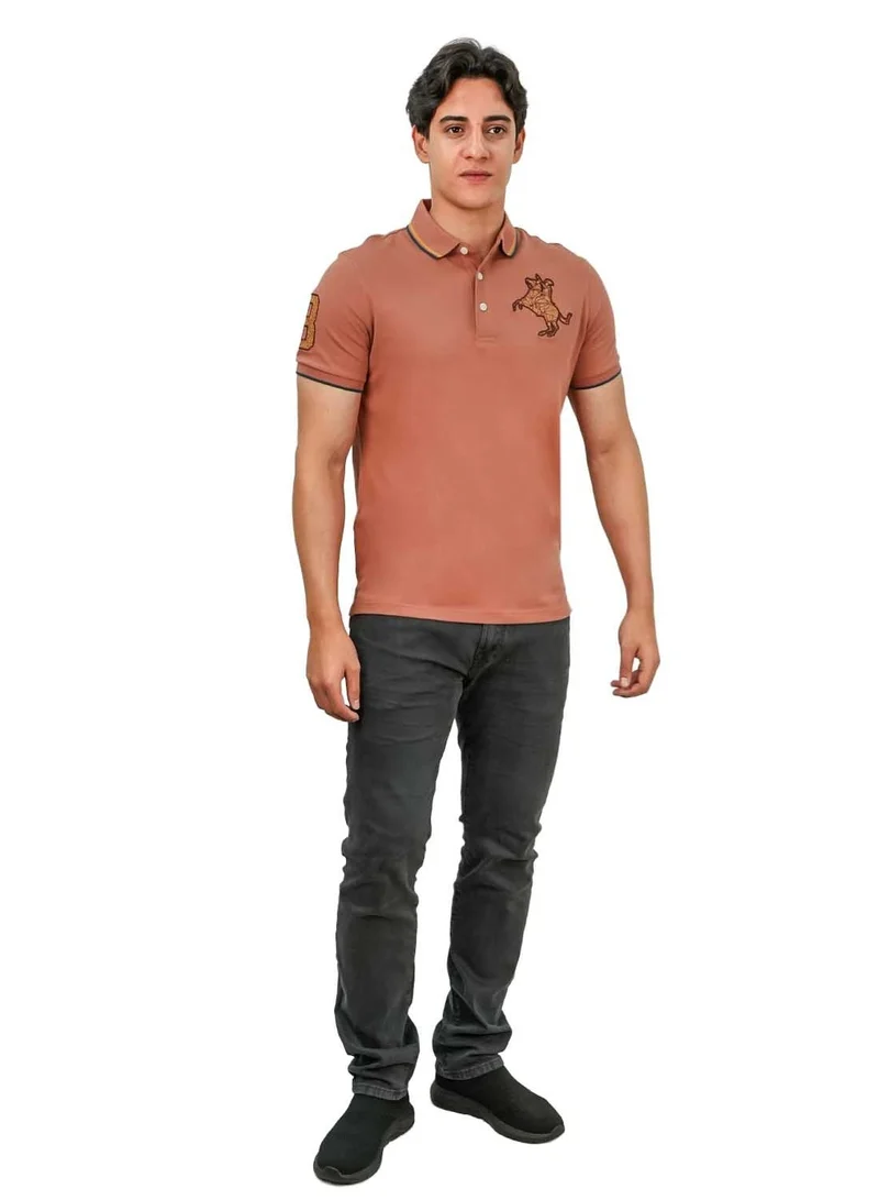 جيوردانو قميص بولو نابليون رجالي من القطن بأكمام قصيرة وقصة ضيقة