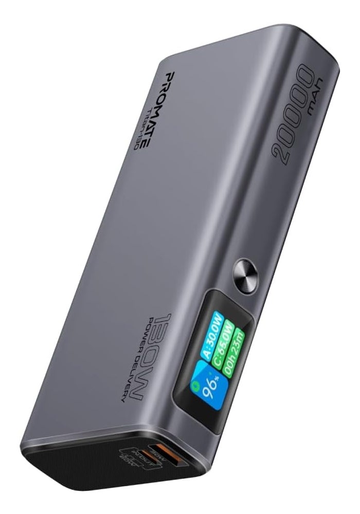 Promate Titan-130 20000mAh Ultra-Slim Portable Power Pack with 130W Power Delivery - Image 1