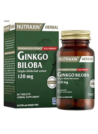 Herbal Ginkgo Biloba Leaf Extract 120mg 60 Tablets - pzsku/Z0999E9A6C6A1F163EF1CZ/45/_/1718263838/5f2c0214-e688-447c-8739-35592bb50352