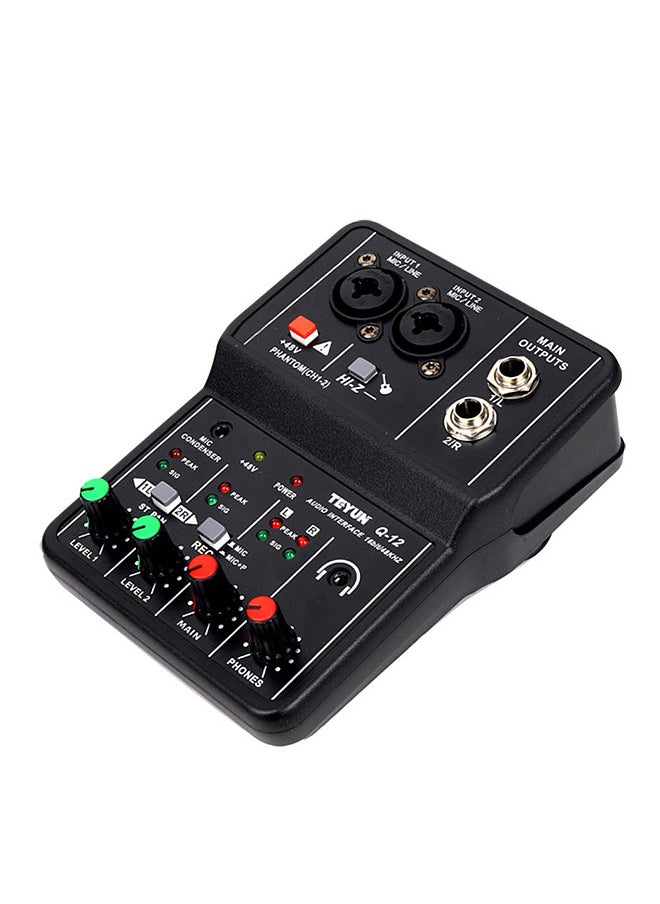Generic Audio Interface Professional Recording Sound Card 16bit/48kHz Mini USB Audio Interface Sound Card 2-In & 2-Out with 48V Phantom Power USB-B Cable Studio Recording Equipment for Music Recording Orchestration USB Drive Free  - Image 2