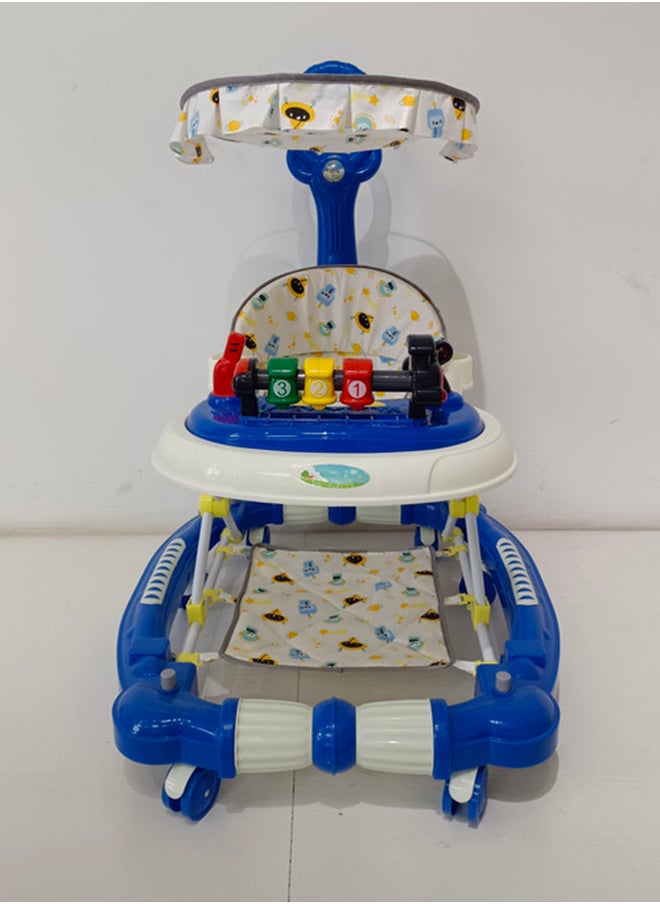 kiddoz Multifunctional Baby Walker - Dark Blue 