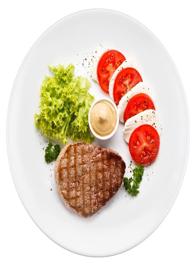 HSDT 11 Inch White Melamine Plates Wide Side Flat Bottom Deep Round Dinner Plates Salad and Dessert Plates Lightweight Durable and Easy to Clean,Non Ceramic Disc Pad Set of 6,PYW-11-06 - Image 3