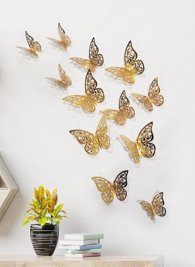 3D Multi-Purpose Butterfly Decorations - 12 Pieces 3 Different Sizes (For Cakes, Parties and More)  - Image 3