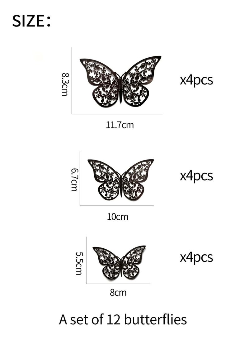 3D Multi-Purpose Butterfly Decorations - 12 Pieces 3 Different Sizes (For Cakes, Parties and More)  - Image 5