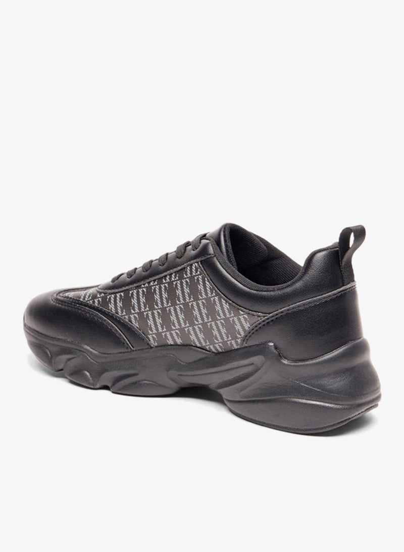 ايل أحذية نسائية بطبعة شعار مع إغلاق برباط - Image 2