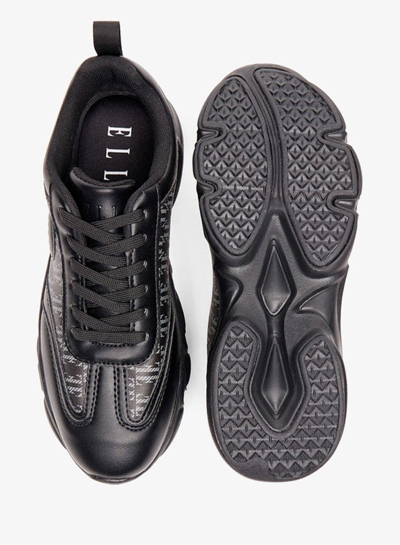 ايل أحذية نسائية بطبعة شعار مع إغلاق برباط - Image 4